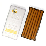 10" Dripless Taper Candles - Unscented Antique Gold - Mole Hollow Candles