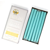 10" Dripless Taper Candles - Unscented Caribbean Blue - Mole Hollow Candles