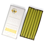 10" Dripless Taper Candles - Unscented Granny Smith Green - Mole Hollow Candles