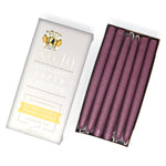 10" Dripless Taper Candles - Unscented Mauve - Mole Hollow Candles