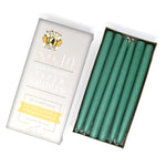 10" Dripless Taper Candles - Unscented Sea Green - Mole Hollow Candles