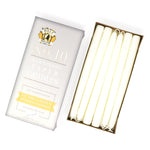 10" Dripless Taper Candles - Unscented Shell White - Mole Hollow Candles