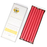 12" Dripless Taper Candles - Coral Pink Unscented - Mole Hollow Candles