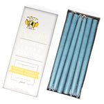 12" Dripless Taper Candles - Dusty Blue Unscented - Mole Hollow Candles