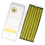 12" Dripless Taper Candles - Granny Smith Green Unscented - Mole Hollow Candles