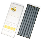 12" Dripless Taper Candles - Slate Grey Unscented - Mole Hollow Candles