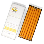 12" Dripless Taper Candles - Yellow Gold Unscented - Mole Hollow Candles