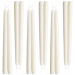 Ivory Beeswax Taper Candles - 12" Beeswax Candles - Mole Hollow Candles