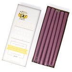 12" Dripless Taper Candles - Mauve Unscented - Mole Hollow Candles