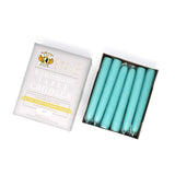 6" Dripless Taper Candles - Unscented Caribbean Blue - Mole Hollow Candles