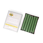 6" Dripless Taper Candles - Unscented Colonial Green - Mole Hollow Candles