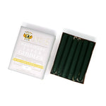 6" Dripless Taper Candles - Unscented Hunter Green - Mole Hollow Candles