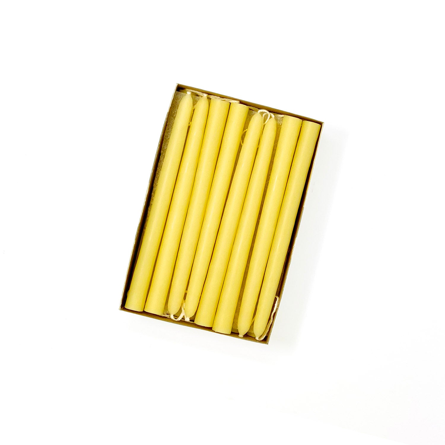 6" Beeswax Tiny Taper Candles - Beeswax Tapers - Mole Hollow Candles