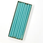 10" Caribbean Blue Tiny Taper Candles - Mole Hollow Candles
