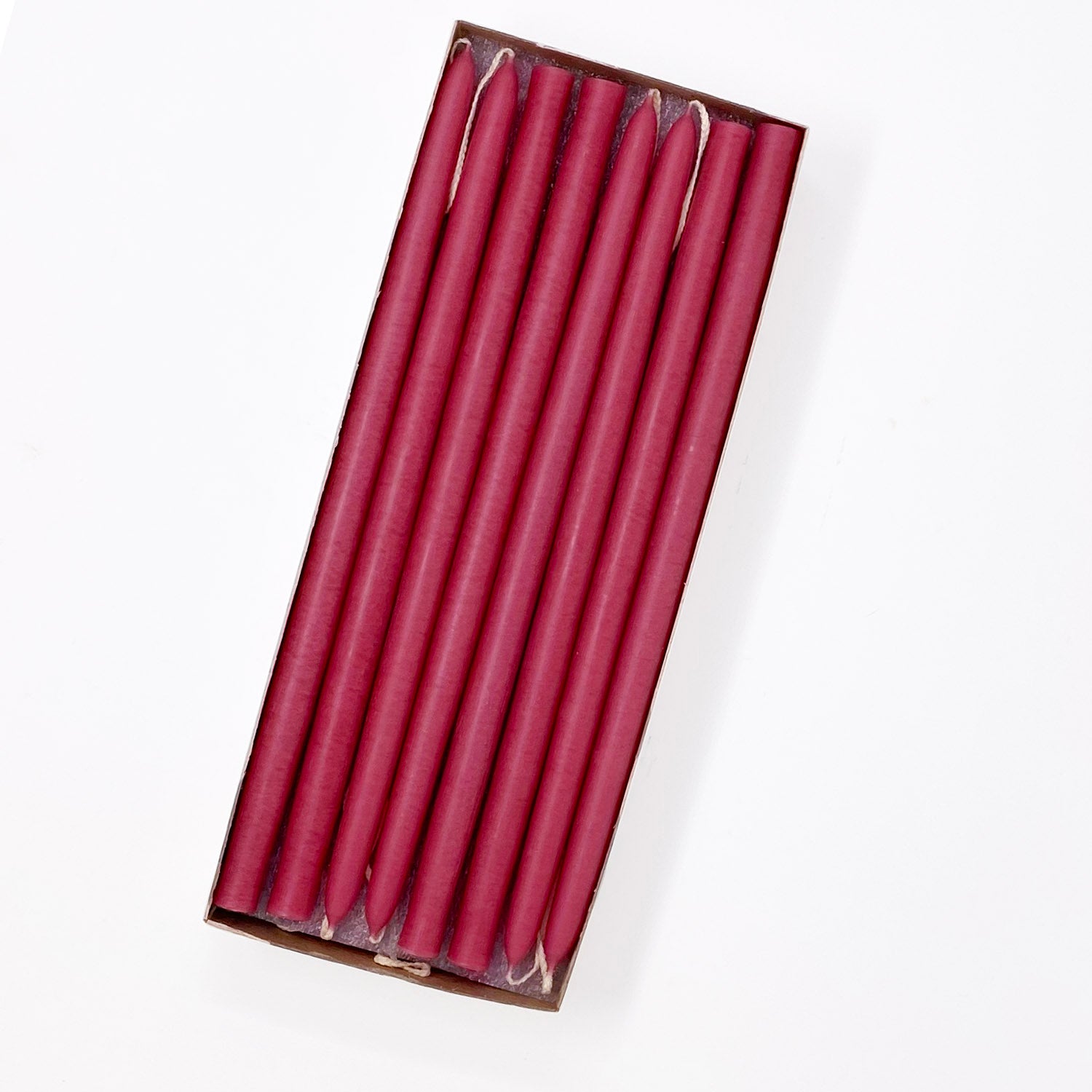 10" Colonial Pink Tiny Taper Candles - Mole Hollow Candles