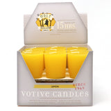 Lemon scented votive candles box of 18