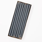 10" Slate Grey Tiny Taper Candles - Mole Hollow Candles