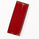 10" Sweetheart Red Tiny Taper Candles - Mole Hollow Candles