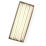 10" Shell White Tiny Taper Candles - Mole Hollow Candles