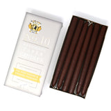 10" Dripless Taper Candles - Unscented Chestnut Brown - Mole Hollow Candles