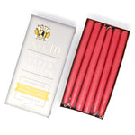 10" Dripless Taper Candles - Unscented Coral Pink - Mole Hollow Candles