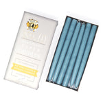 10" Dripless Taper Candles - Unscented Dusty Blue - Mole Hollow Candles