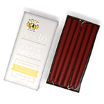 10" Dripless Taper Candles - Unscented Paprika - Mole Hollow Candles