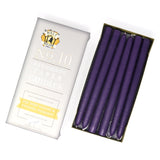 10" Dripless Taper Candles - Unscented Plum Purple - Mole Hollow Candles