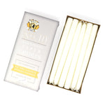 10" Dripless Taper Candles - Unscented Shell White - Mole Hollow Candles