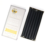 10" Dripless Taper Candles - Unscented Solid Black - Mole Hollow Candles
