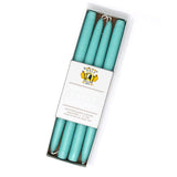 12" Dripless Taper Candles - Caribbean Blue Set of 4