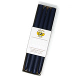 12" Dripless Taper Candles - Navy Blue Set of 4