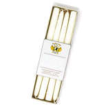 12" Dripless Taper Candles - Shell White Set of 4