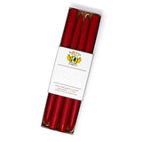 12" Dripless Taper Candles - Sweetheart Red Set of 4