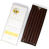 12" Dripless Taper Candles - Chestnut Brown Unscented - Mole Hollow Candles