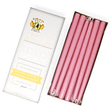 12" Dripless Taper Candles - Dusty Rose Unscented - Mole Hollow Candles