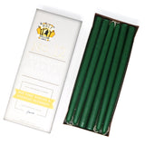 12" Dripless Taper Candles - Emerald Green Unscented - Mole Hollow Candles