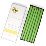 12" Dripless Taper Candles - Lime Green Unscented - Mole Hollow Candles