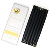 12" Dripless Taper Candles - Solid Black Unscented - Mole Hollow Candles