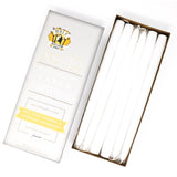 12" Dripless Taper Candles - Stark White Unscented - Mole Hollow Candles