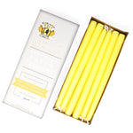 12" Dripless Taper Candles - Sun Yellow Unscented - Mole Hollow Candles