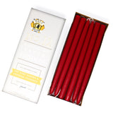 12" Dripless Taper Candles - Sweetheart Red Unscented - Mole Hollow Candles
