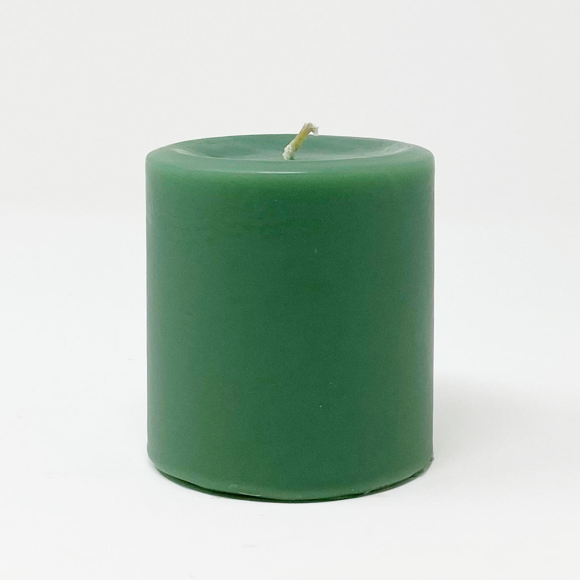 3x3" Colonial Green Pillar Candle