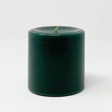 3x3" Emerald Green Pillar Candle