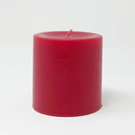 3x3" Sweetheart Red Pillar Candle