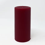 3x6" Burgundy Pillar Candle
