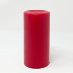 3x6" Sweetheart Red Pillar Candle