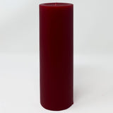 3x9" Burgundy Pillar Candle