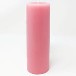 3x9" Dusty Rose Unscented Pillar Candle