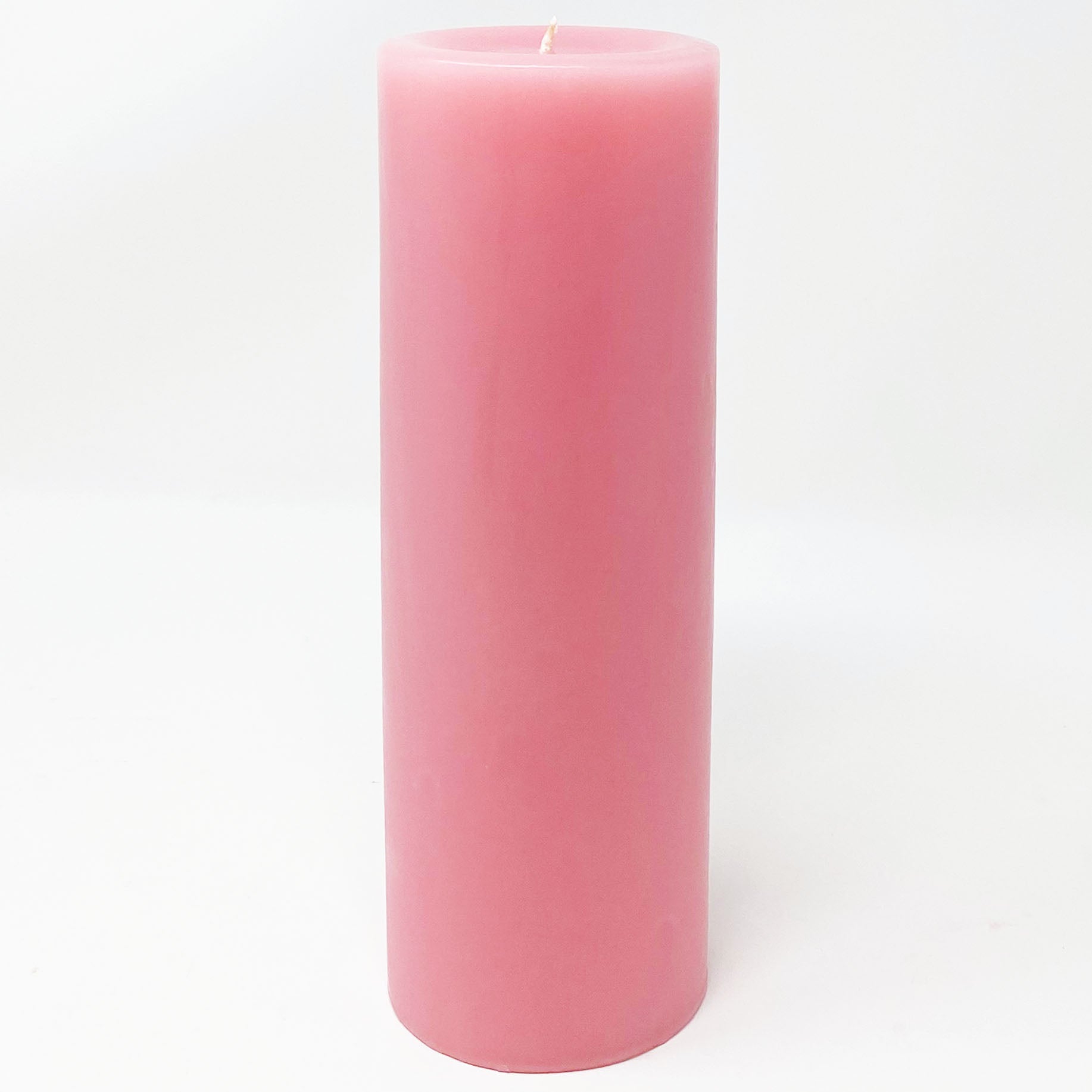 3x9" Dusty Rose Unscented Pillar Candle